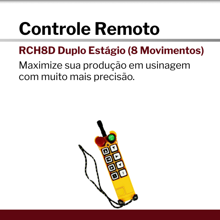 Controle Remoto | RCH8D Hovam Duplo Estágio (8 Movimentos)