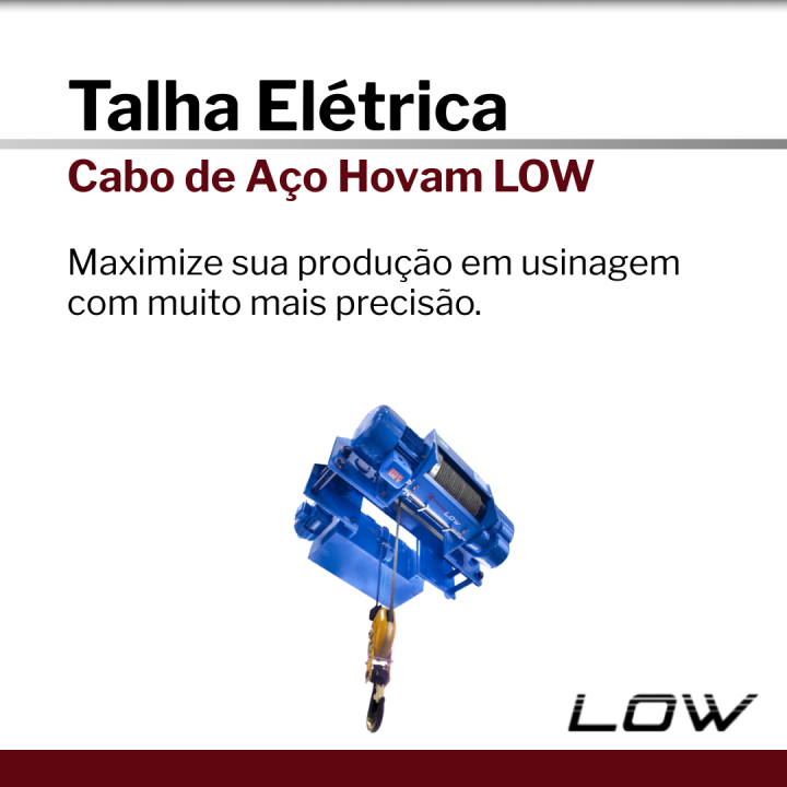 Talha Elétrica Baixa Altura | Hovam Low