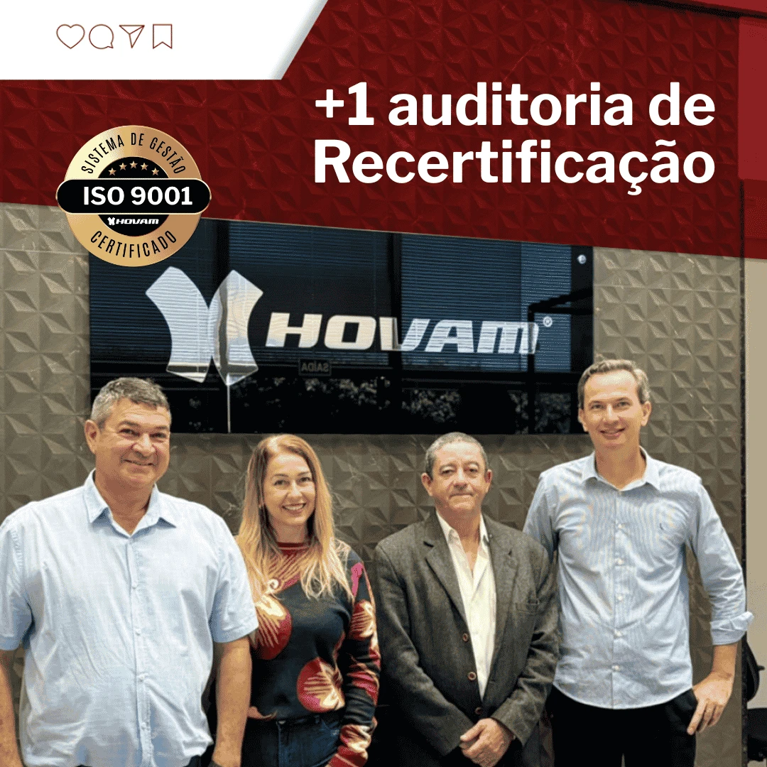 Hovam avança na recertificação ISO 9001